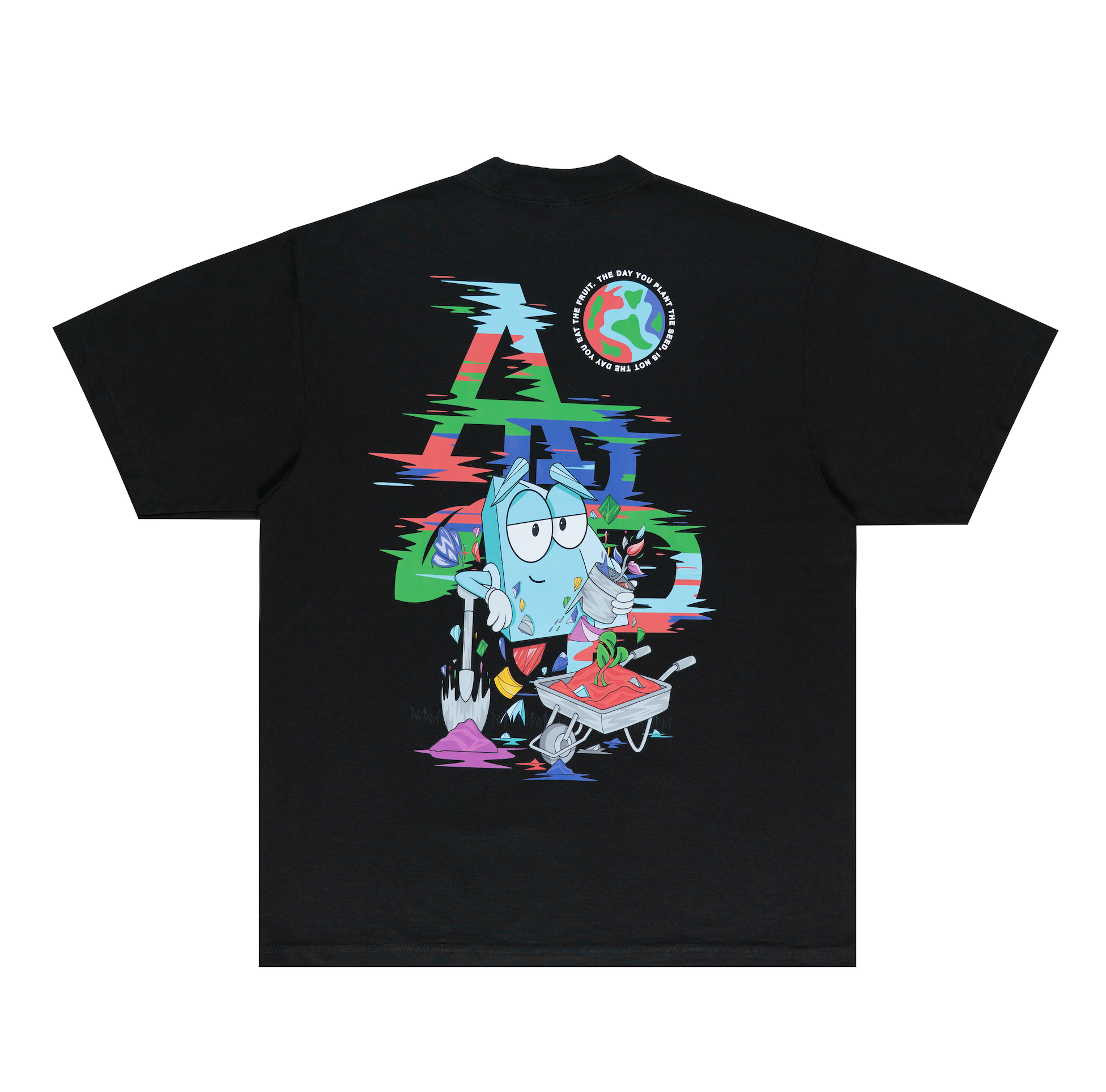 glitch gardener tee (black)