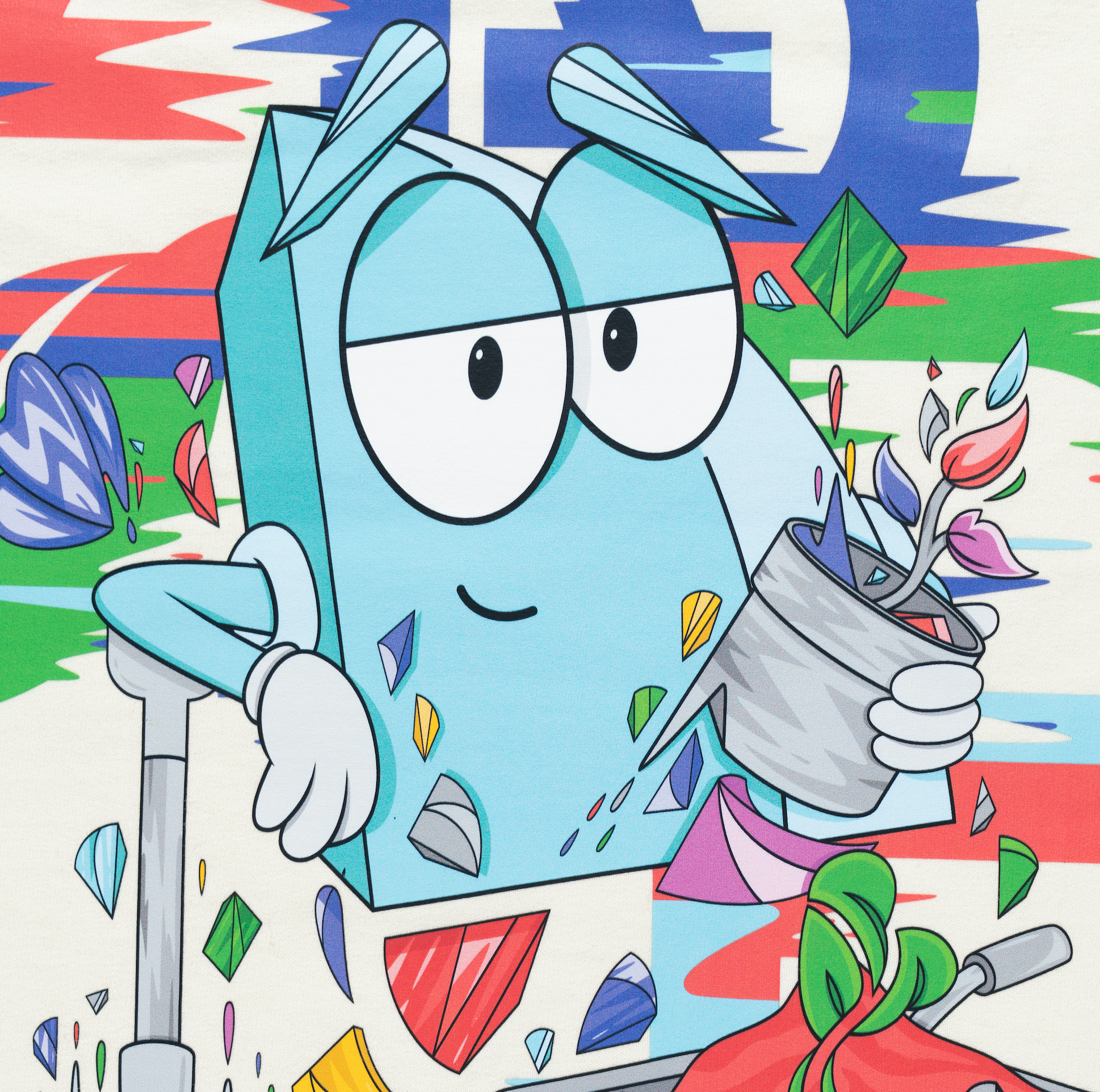 glitch gardener tee (cream)