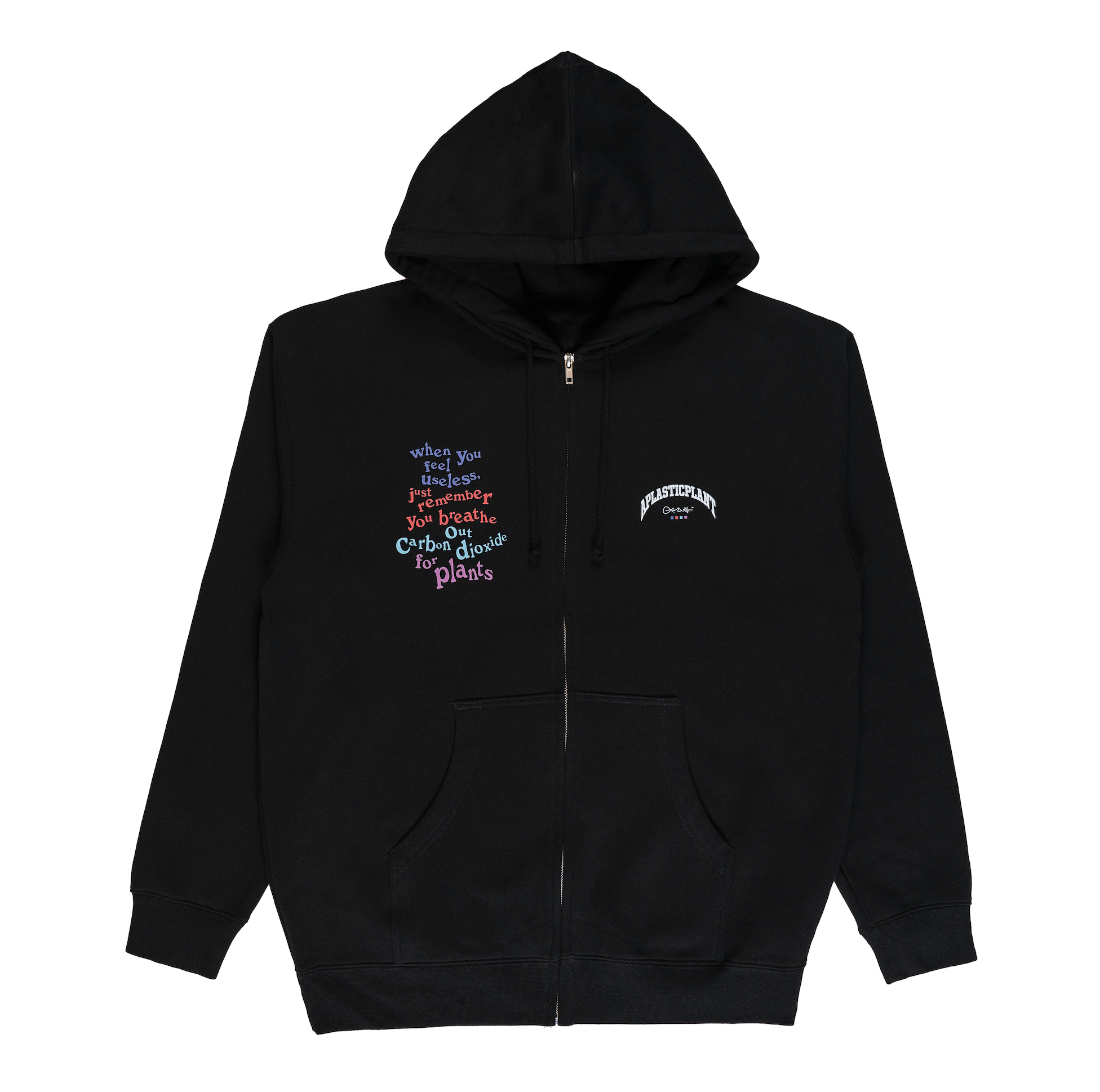 window of imagination zip-up hoodie (black)