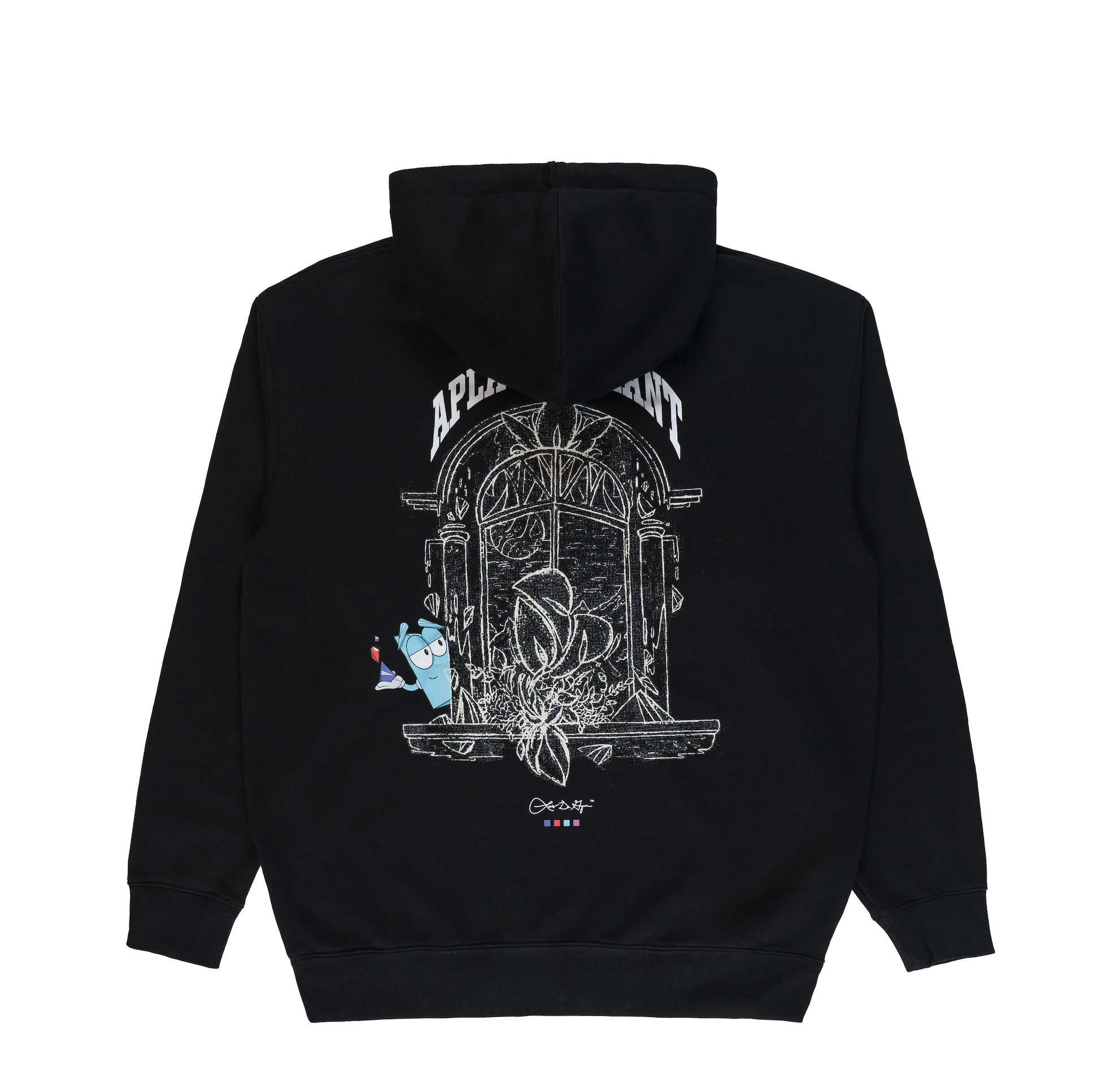 window of imagination zip-up hoodie (black)