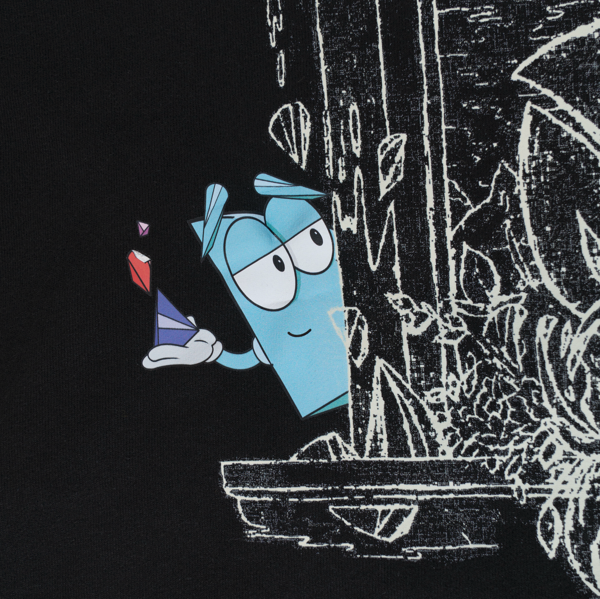 window of imagination zip-up hoodie (black)